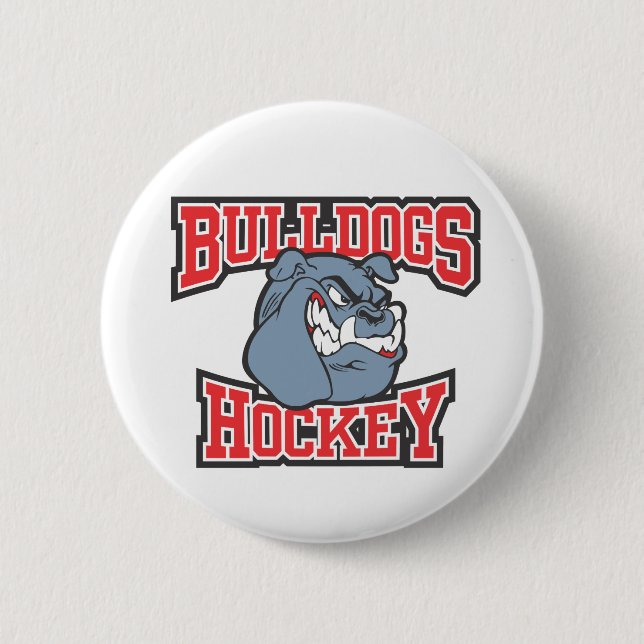 Bulldoggen-Hockey-offizieller Knopf Button (Vorderseite)