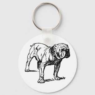 Bulldoggen-Hundegeschäft Schlüsselanhänger