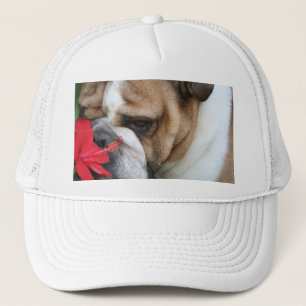 Bulldoggen-Hut "nehmen Zeit, die Blumen zu riechen Truckerkappe