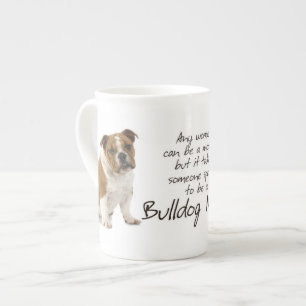 Bulldoggen-Mama-Tasse Prozellantasse