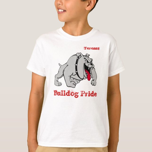 Bulldoggen-Maskottchen-Shirt T-Shirt (Vorderseite)