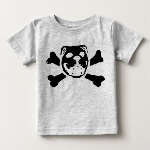 Bulldoggen-Schädel für Baby T-shirt