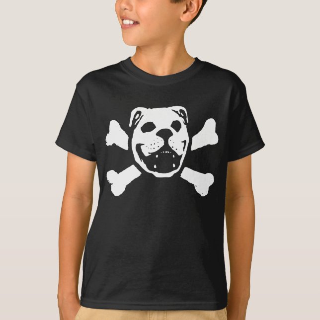 Bulldoggen-Schädel für Kinder T-Shirt (Vorderseite)