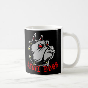 Bulldoggen-Teufel-Hundeschwarzes Kaffeetasse