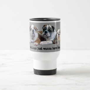 Bulldoggen-Trio-Reise-Tasse Reisebecher