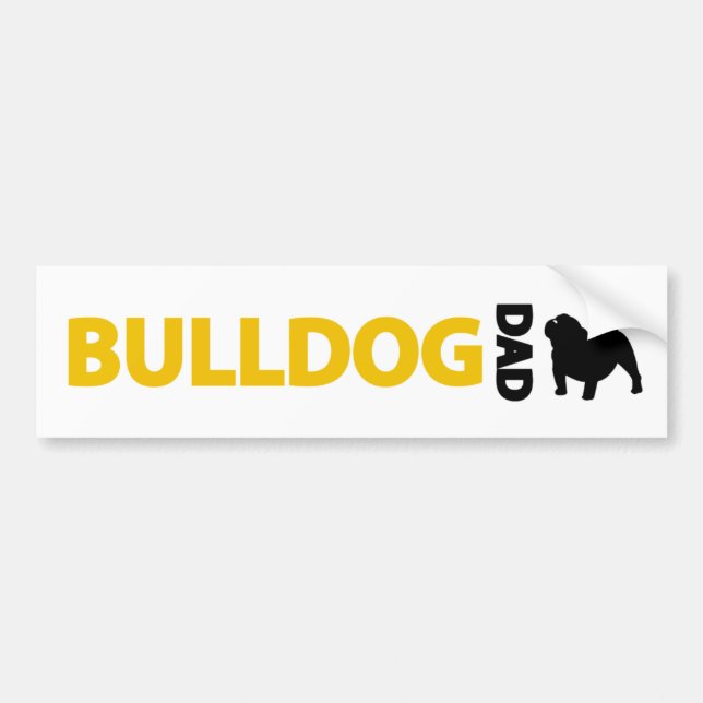 Bulldoggen-Vater Autoaufkleber (Vorne)