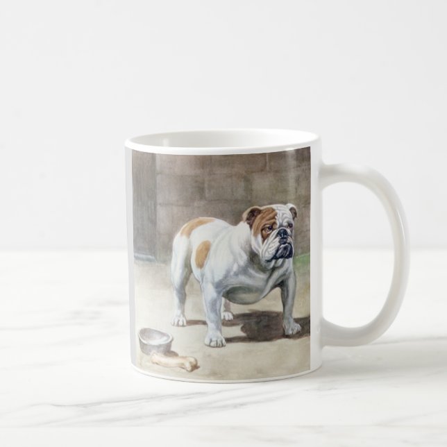 Bulldoggen-Vintage Tasse (Rechts)