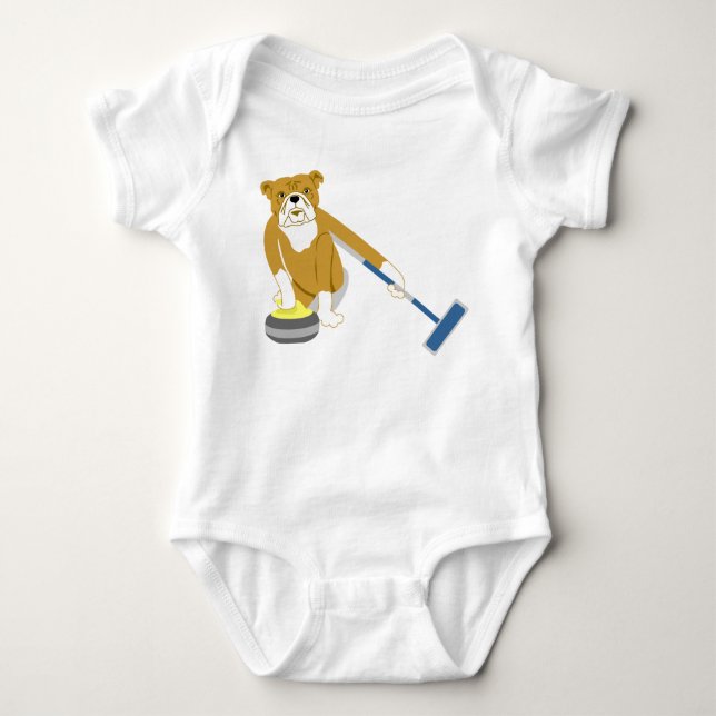 Bulldoggen-Winden Baby Strampler (Vorderseite)