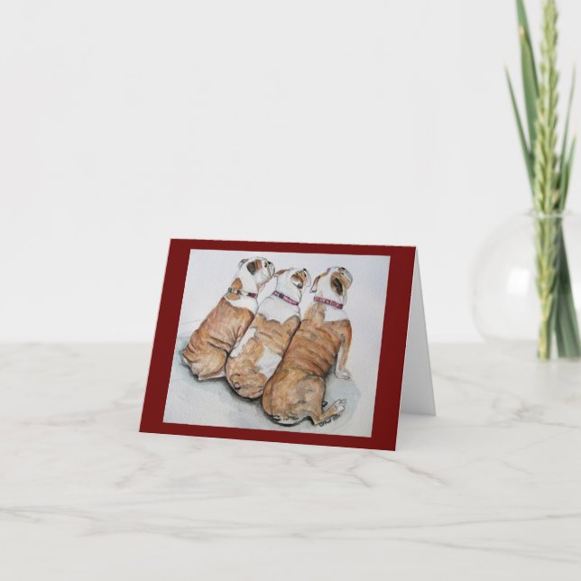 Bulldoggenanmerkungskarte Karte (Vorderseite)