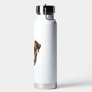 Bulldoggengesicht. Bulldogghund Trinkflasche