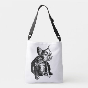 Bulldoghund für den Großdruck angepasste Cross-Bod Tragetaschen Mit Langen Trägern