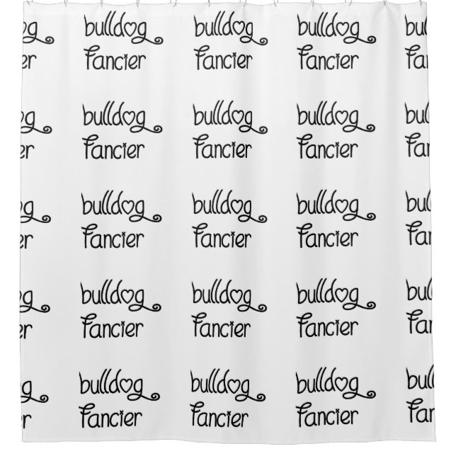 Bulldogin Duschvorhang (Vorderseite)