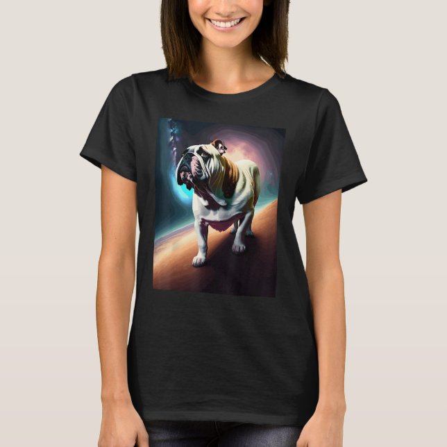 Bulldogin Print Modisch Witziges Geschenk T-Shirt (Vorderseite)