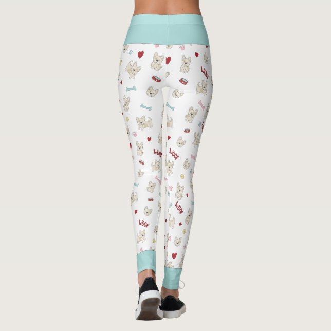 Bulldoginnen-Liebhaber Leggings (Rückseite)