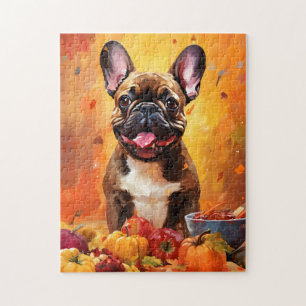 Bulldogischer HerbstErntedank Puzzle