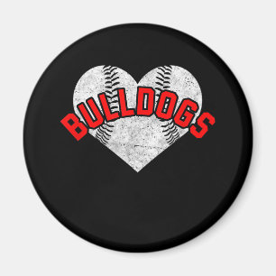 Bulldogs Baseball Softball High School Team Mascot Magnet