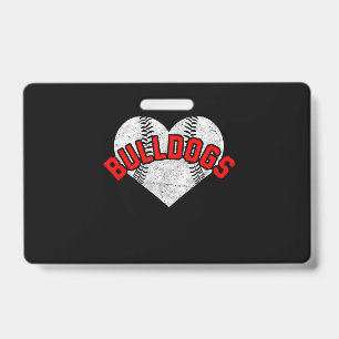 Bulldogs-Baseball-Softball-Hochschul-Team-Geschenk Ausweis
