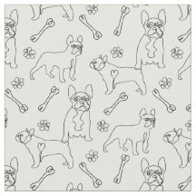 Bulldogs Black and White Line Art