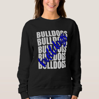 Bulldogs Blue School Sports Fan Team Spirit Sweatshirt