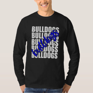 Bulldogs Blue School Sports Fan Team Spirit T-Shirt