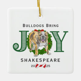Bulldogs bringen Freude Keramikornament