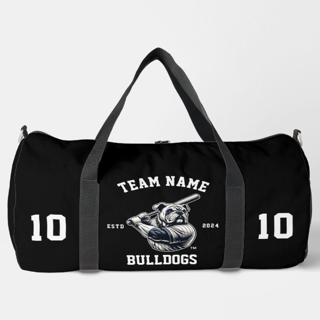 Bulldogs "Customizable Baseball" Duffle Bag (Vorderseite)
