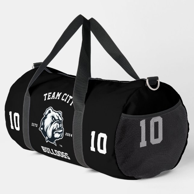 Bulldogs "Customizable" Sport Team Duffle Bag (Rechte Ecke)