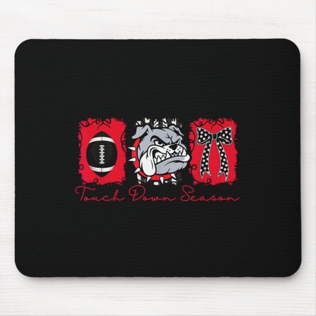 Bulldogs Football Game Day School Mascot Team Srit Mousepad (Vorne)