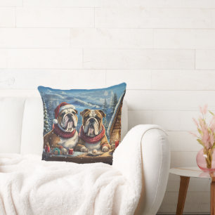 Bulldogs Holiday Design von Rich AMeN Gill Kissen