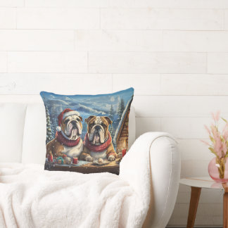 Bulldogs Holiday Design von Rich AMeN Gill Kissen