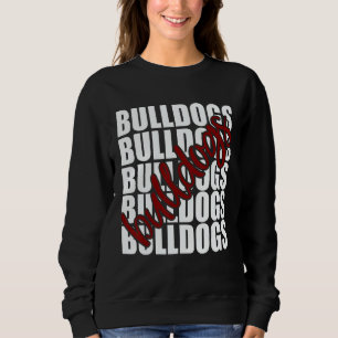 Bulldogs Maroon Schul-Sport Fan-Teamgeist Sweatshirt