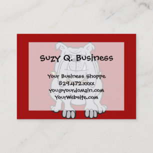 Bulldogs Mascot auf Red Dog Lover Geschenke Visitenkarte