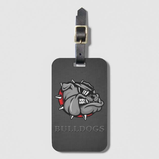 Bulldogs Mascot Gepäck Tag Gepäckanhänger (Vorderseite Vertikal)