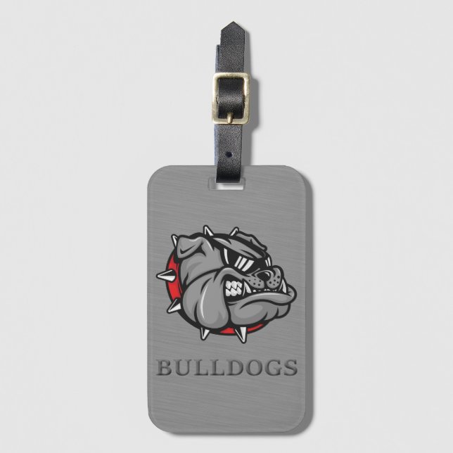 Bulldogs Mascot Gepäck Tag Gepäckanhänger (Vorderseite Vertikal)