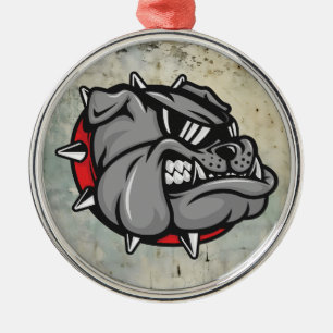 Bulldogs Mascot Ornament Aus Metall