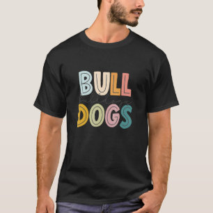 Bulldogs Mascot School Spirit Sports Cheer Fan Tee