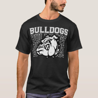 Bulldogs Mascot Team Spirit Vintag Sports Fan T-Shirt