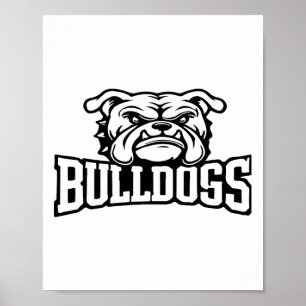 Bulldogs-Maskottchen Zurück zur Schule Teamgeist  Poster