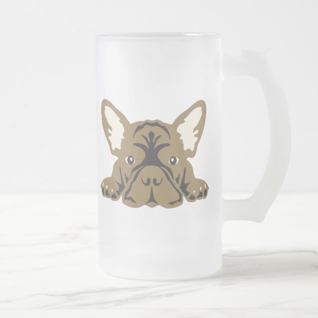 Bulldogs Mattglas Bierglas (Rechts)