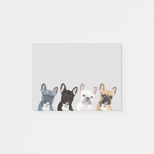 Bulldogs | Niedlicher Frenchie Pet Hund Post-it Klebezettel (Vorderseite)