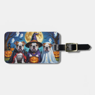 Bulldogs Pumpkin Halloween Funny Gepäckanhänger