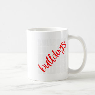 Bulldogs Red School Sports Fan Team Spirit Kaffeetasse
