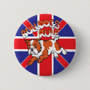 Bulldogs regieren Abzeichen British Bulldog Button