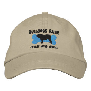 Bulldogs Rule Embroibesed Hat (English Bulldog) Bestickte Kappe