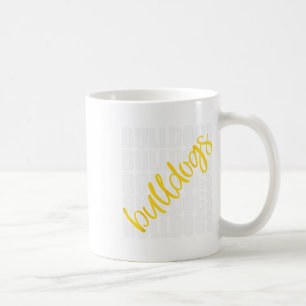 Bulldogs Yellow School Sport Fan Team Spirit Kaffeetasse