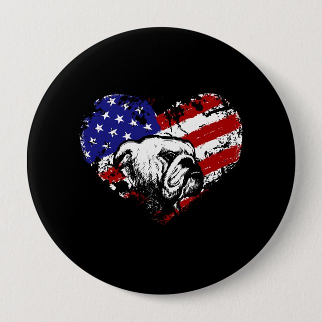 Bulldohherz Button (Vorderseite)