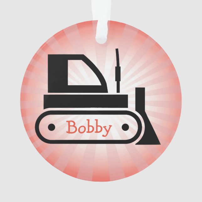 Bulldozer Akrylverzierung Ornament (Rückseite)