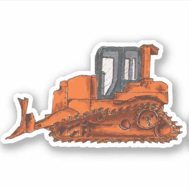 Bulldozer Aufkleber (Vorderseite)