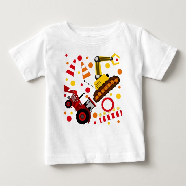 Bulldozer-Bauspange Punkt Baby T-shirt (Vorderseite)