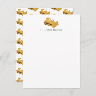 Bulldozer Baustil Lkw Kinder Mitteilungskarte